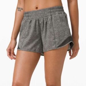 Lululemon Hotty Hot Short II Long 4" Heather Lux Multi Black